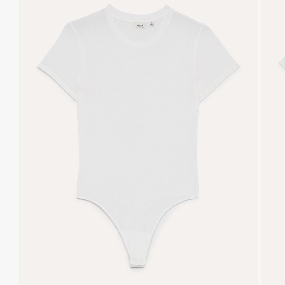 Aritzia florilege White T-shirt bodysuit size XS